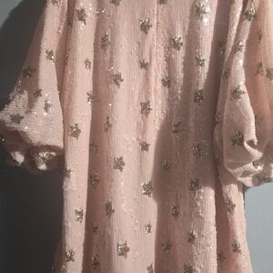 MARBLE Blush Pink Sequin Dress